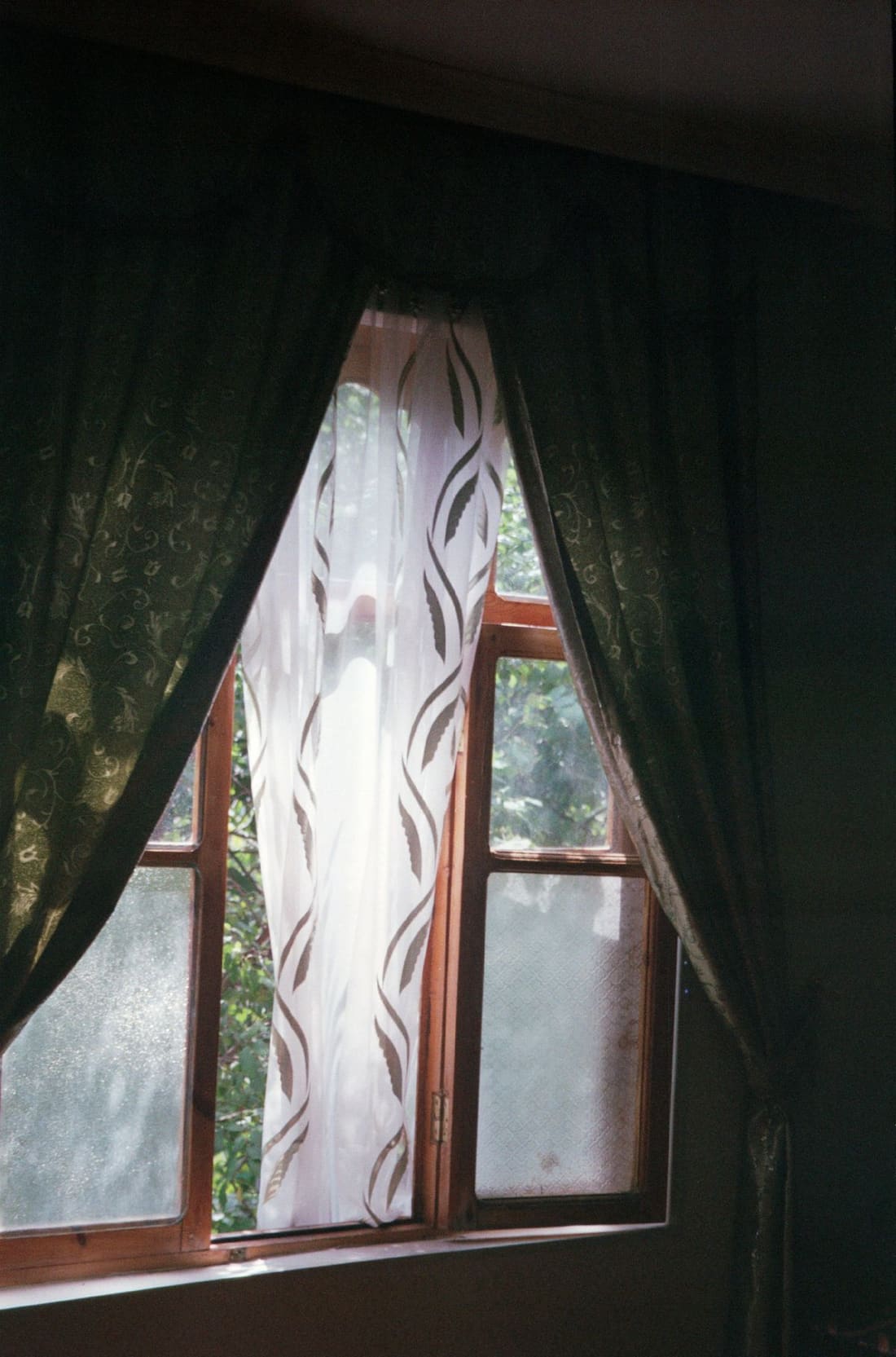 Curtains being cleaned